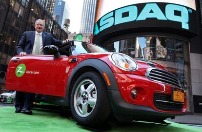 Foto del consejero de Zipcar, el d&iacute;a de su estreno en Bolsa.