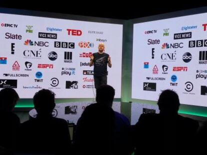 Daniel Ek, fundador y consejero delegado de Spotify, en la presentación.