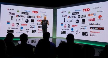 Daniel Ek, fundador y consejero delegado de Spotify, en la presentación.