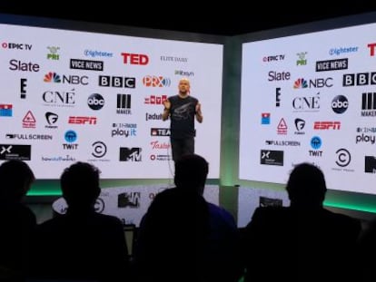 Daniel Ek, fundador y consejero delegado de Spotify, en la presentación.