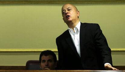 Odón Elorza durante la votación en el Congreso.