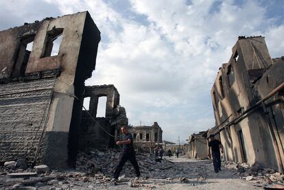 El barrio judío de Tsjinvali, la capital de Osetia del Sur, fue el que más sufrió durante la guerra con Georgia en agosto de 2008.