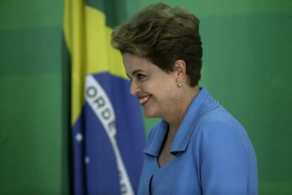 Rousseff, en su rueda de prensa este lunes en Brasilia.