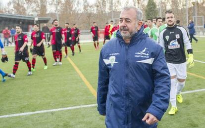 Mohsen, poco antes del partido entre el Sant Cugat y el Villaverde.