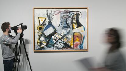 'El jugador de cartas II', una de las tres obras que el Museo de Arte Moderno de Dinamarca ha prestado a Barcelona temporalmente.