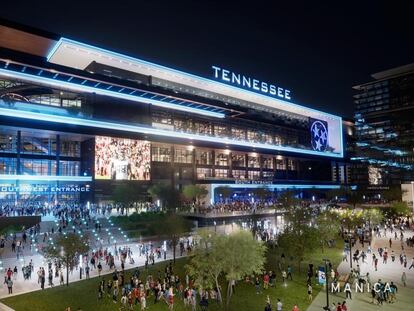 Imagen del futuro estadio de los Tennessee Titans, en Nashville.