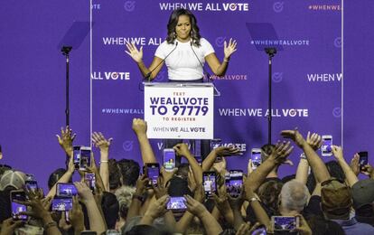 Michelle Obama durante un mitin en Las Vegas, Nevada, el pasado 23 de septiembre.