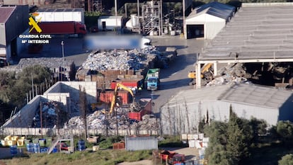 Una de las instalaciones inspeccionadas por el Seprona en la operación contra el tráfico de residuos internacional.