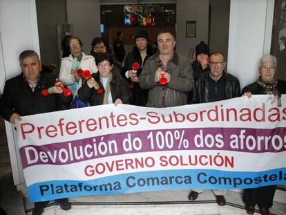 Protesta de los afectados por las participaciones preferentes 