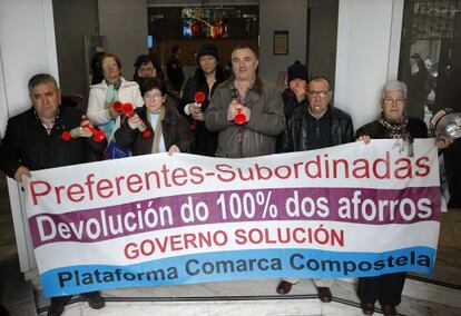 Protesta de los afectados por las participaciones preferentes
