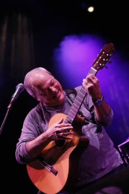 Toquinho, durante el concierto del martes en las Noches del Bot&aacute;nico.