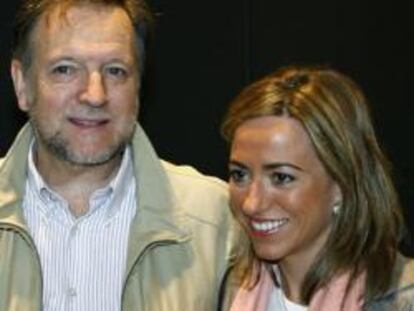 El presidente de la CC AA de Aragón, Marcelino Iglesias, y Carme Chacón