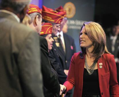 La congresista Michelle Bachmann, en la convención republicana, este jueves en Minneapolis.