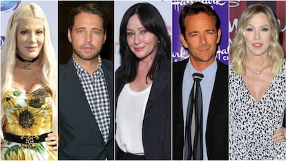 Tori Spelling, Jason Priestley, Shannen Doherty, Luke Perry y Jennie Garth.