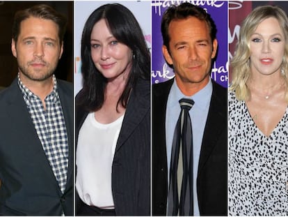 Tori Spelling, Jason Priestley, Shannen Doherty, Luke Perry y Jennie Garth.
