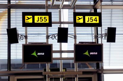 Mostradores de Aena en el aeropuerto de Barajas Adolfo Suárez