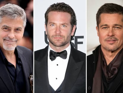 De izquierda a derecha: Geroge Clooney, Bradley Cooper y Brad Pitt ocupan los primeros tres puestos.