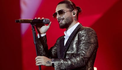 Maluma, en un concierto el pasado jueves, en Madrid.