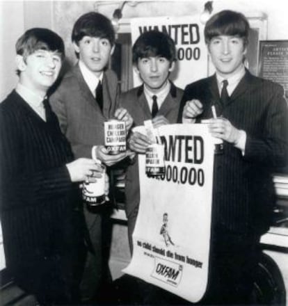 Los Beatles fueron imagen de una campaña de Oxfam en 1963.