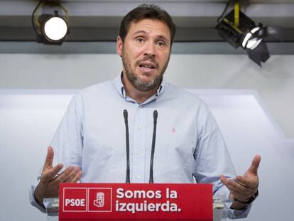 El alcalde de Valladolid y portavoz del PSOE, Óscar Puente. 