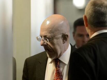 James Clapper, el director Nacional de Inteligencia, a su llegada al comité nacional de Inteligencia del Senado.