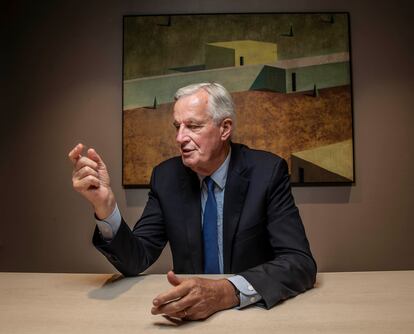 Michel Barnier, durante la entrevista. 