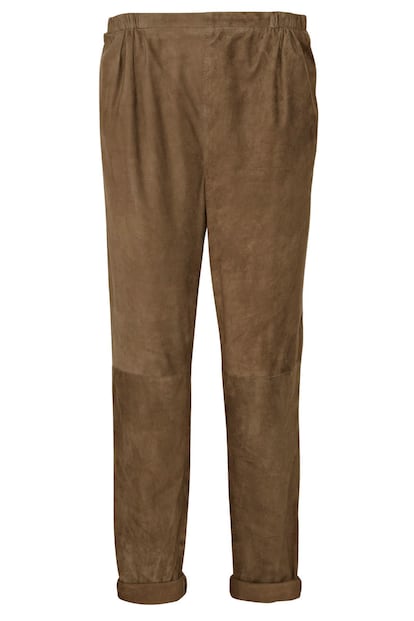 Pantalones tobilleros de ante, de Halston para Net-a-porter. Precio: 1.695 €