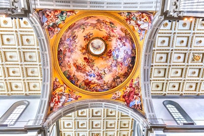 Detalle del techo de la basílica de San Lorenzo, en la ciudad toscana.