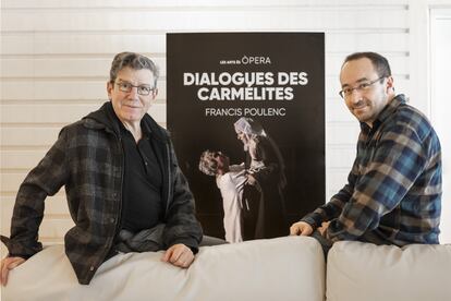 El director escénico Robert Carsen y el director musical Riccardo Minasi, en el Palau de les Arts.