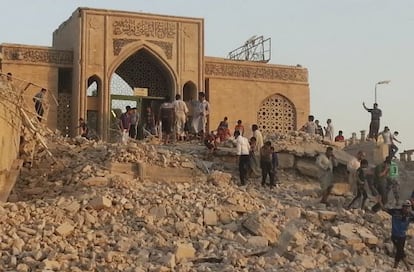 La mezquita en honor al profeta Yunus (Jon&aacute;s) en Mosul, destruida en julio por terroristas del Estado Isl&aacute;mico. 