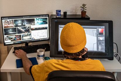 Un alumno de FP Dual, trabajaba el 23 de enero en el estudio B-Water en Santa Cruz de Tenerife.