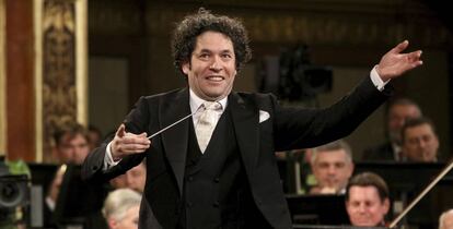 Dudamel en el concierto de A&ntilde;o Nuevo, en Viena.