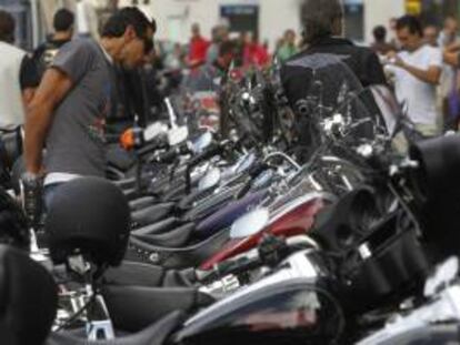 Harley-Davidson en Madrid en una fiesta motera. EFE/Archivo