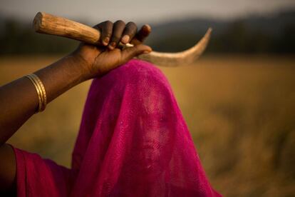 Una mujer descansa durante la recolección del arroz en Gauhati, India. Un 60% de la población india trabaja en el sector agrícola, que supone entre un 16 y un 20% del PIB del país.