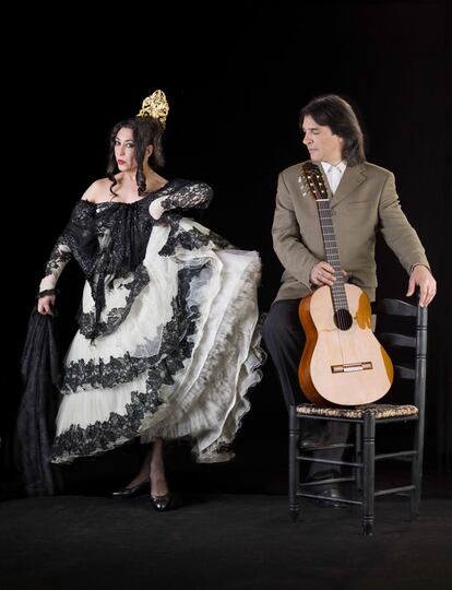 La bailarina Lola Greco con el guitarrista Agustín Carbonell, 'El Bola’.