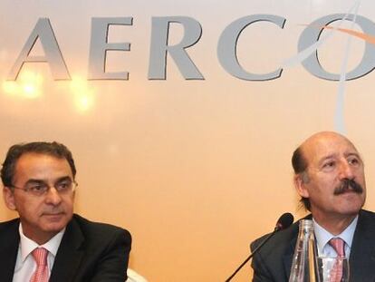 Alejando Llorente, actual presidente de Aerco, y Javier S&aacute;enz Cosculluela, su antecesor en el cargo. 