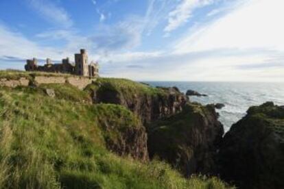 Ruinas del castillo de Slains, cerca de Cruden Bay, en Escocia.