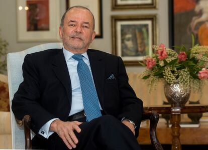Claudio de la Puente, embajador del Perú en España, durante la entrevista.