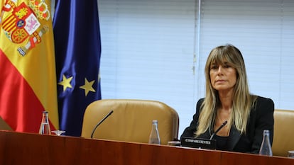 Begoña Gómez, durante su comparecencia en la Asamblea de Madrid, el 13 de noviembre de 2024.