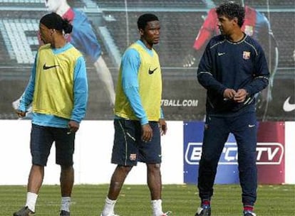 Ronaldinho, Eto'o y Rijkaard