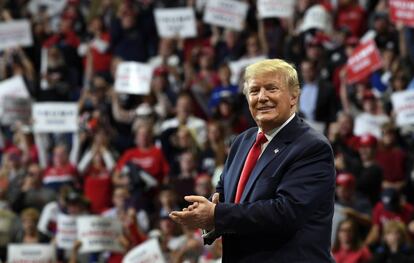 El presidente Trump, durante un mitin en Kentucky.