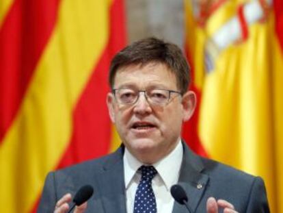 El president valenciano, Puig, presenta su propuesta de financiación.