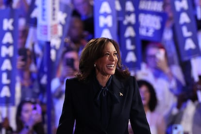 Kamala Harris, durante la Convención Demócrata de Chicago.