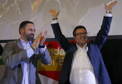 Santiago Abascal, presidente de Vox y Francisco Serrano