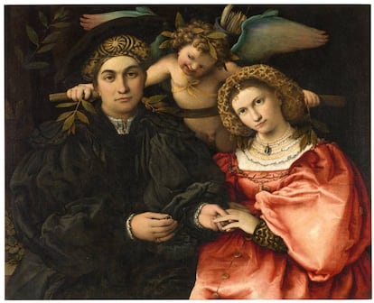 ‘Micer Marsilio Cassotti y su esposa Faustina’, de Lorenzo Lotto (1523).