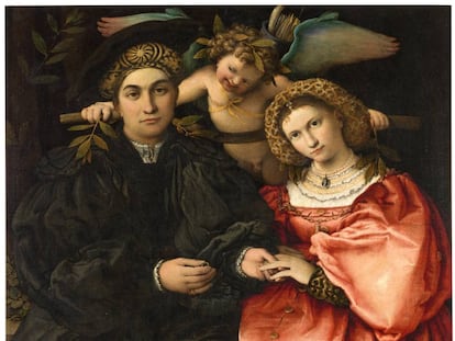 ‘Micer Marsilio Cassotti y su esposa Faustina’, de Lorenzo Lotto (1523).