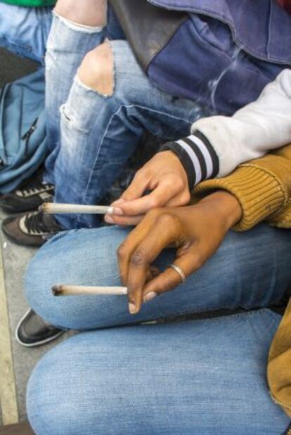 Marcha Mundial por la Legalización de la Marihuana en mayo de 2012 en París (Francia).