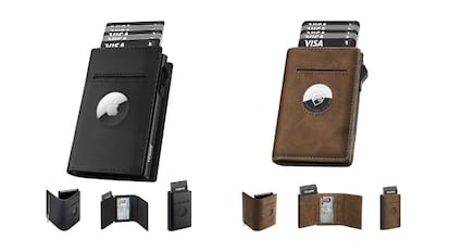 Wallets with compartment for AirTag