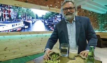 Willem Van Waesberghe, en la f&aacute;brica de Heineken en Madrid.