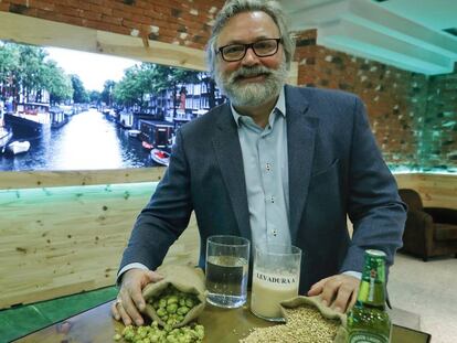 Willem Van Waesberghe, en la f&aacute;brica de Heineken en Madrid.